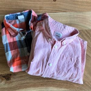 Boys button down dress shirts size S (5-6) Lot of 2.